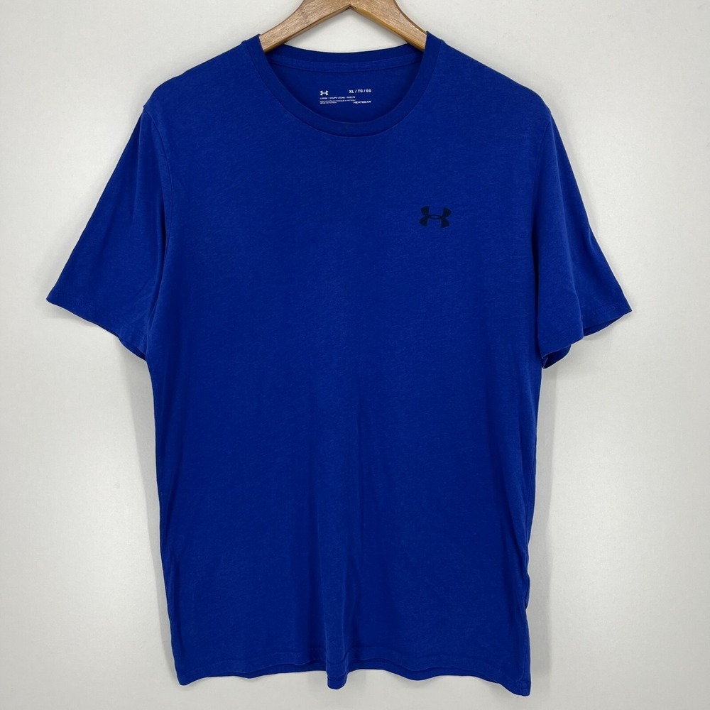 Under Armour Mens HeatGear Royal Blue Loose Fit Short Sleeve T-Shirt XL